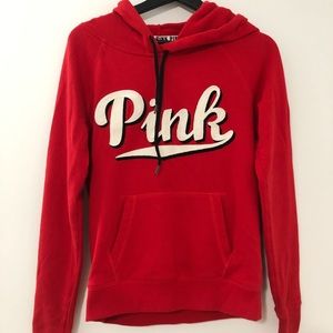 Victoria Secret Pink Red Pullover Hoodie